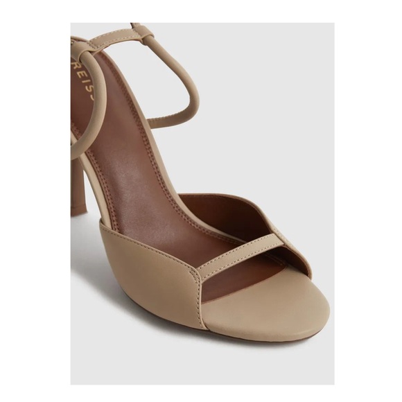New! REISS Harper Strappy Heels Sandals in Buscuit Nude - Picture 3 of 15